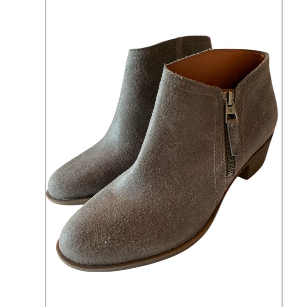 NEW Lucky Brand leather suede brown boots size 7.5